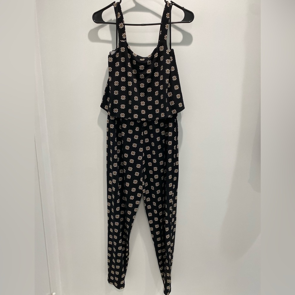 NWOT🌛 WHBM Matte Jersey Metallic Print Jumpsuit Size SP - Picture 5 of 6